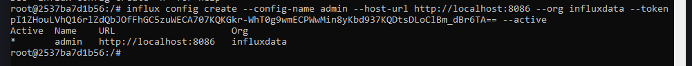 InfluxDB 連接配置