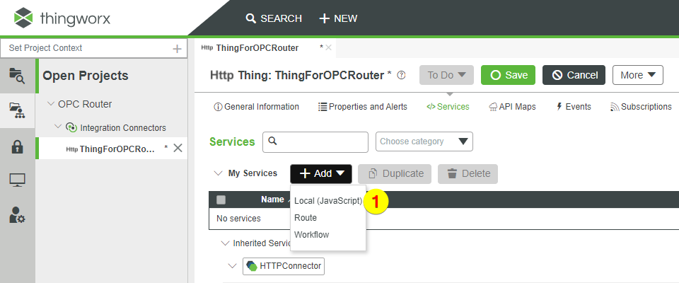 Thingworx 服務(wù)