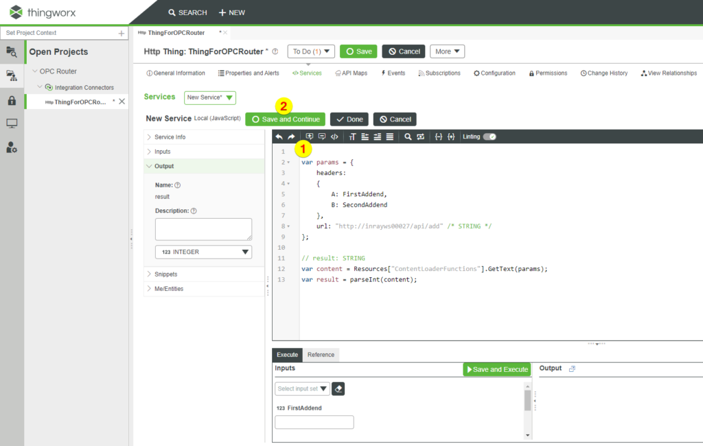 Thingworx 輸出