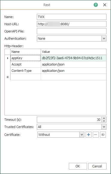OPC Router REST 密鑰